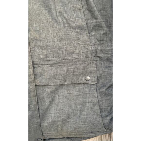 LL Bean Women's Down Tek Parka Jacket Blue Hooded Size XL Detachable Hood - Picture 6 of 10